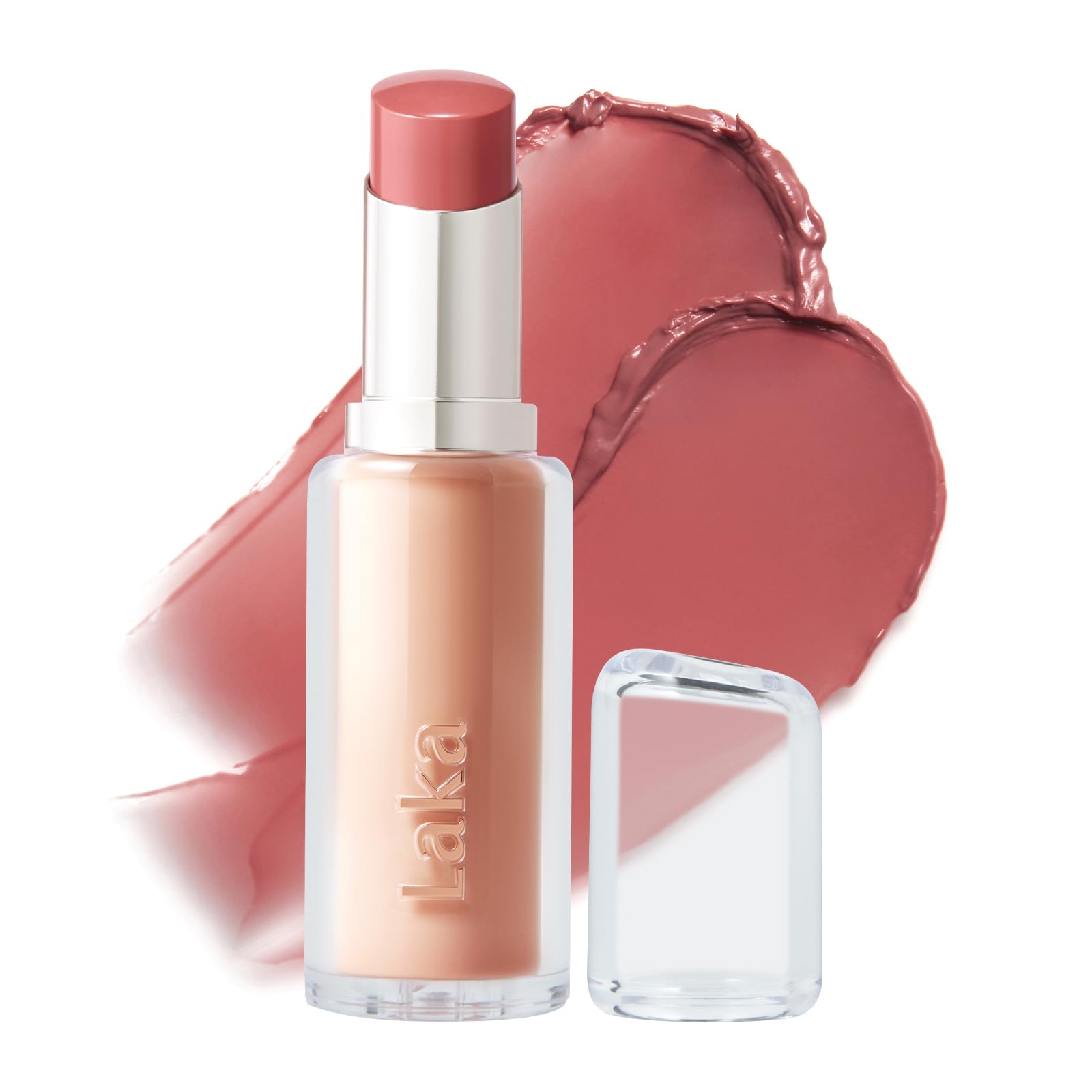 Laka 24HR Bonding Glow Lipstick, 3.7g/0.13oz., Long Lasting High-Shine Lipstick with Rich Color & Glassy Finish (#219 Fairy)