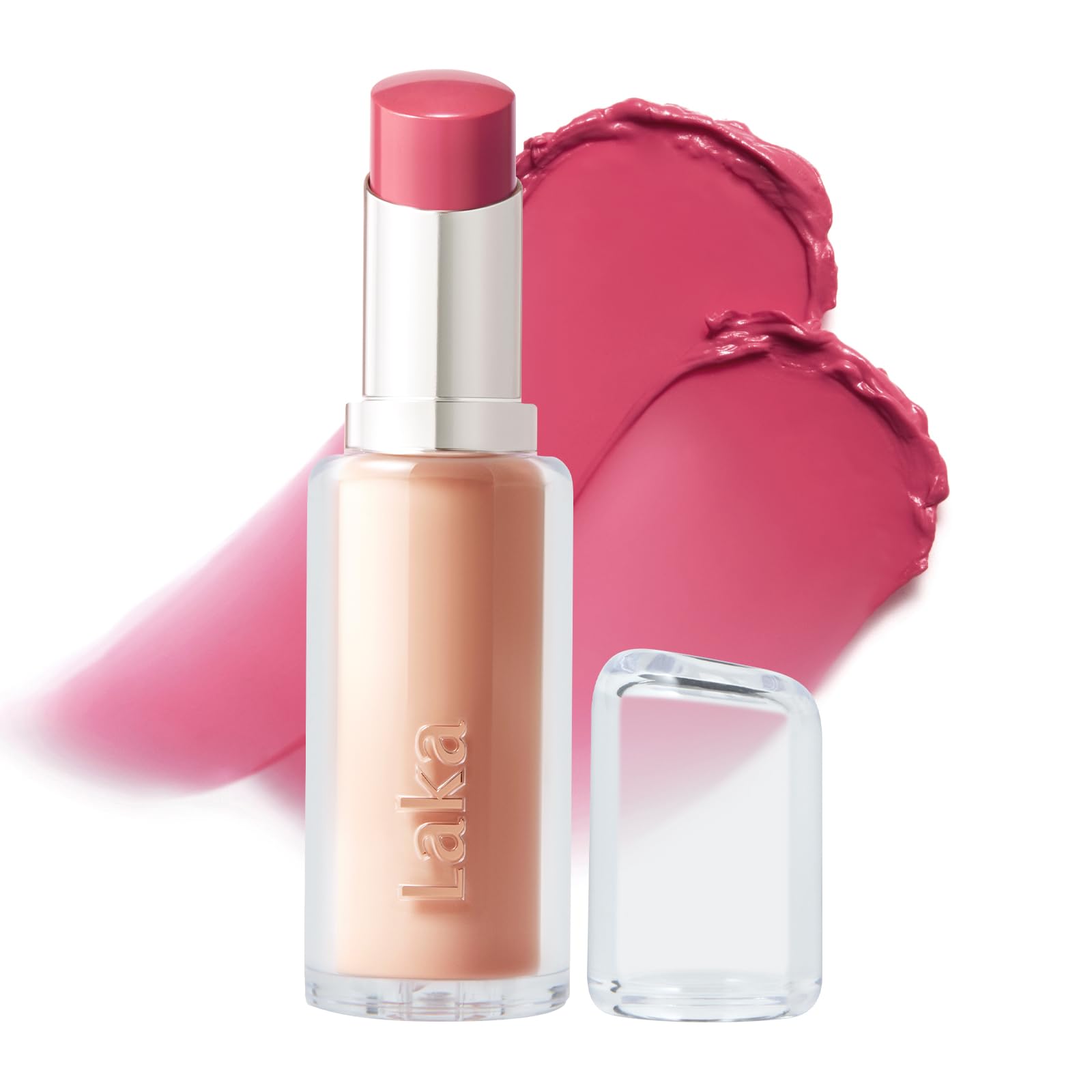 Laka 24HR Bonding Glow Lipstick, 3.7g/0.13oz., Long Lasting High-Shine Lipstick with Rich Color & Glassy Finish (#219 Fairy)