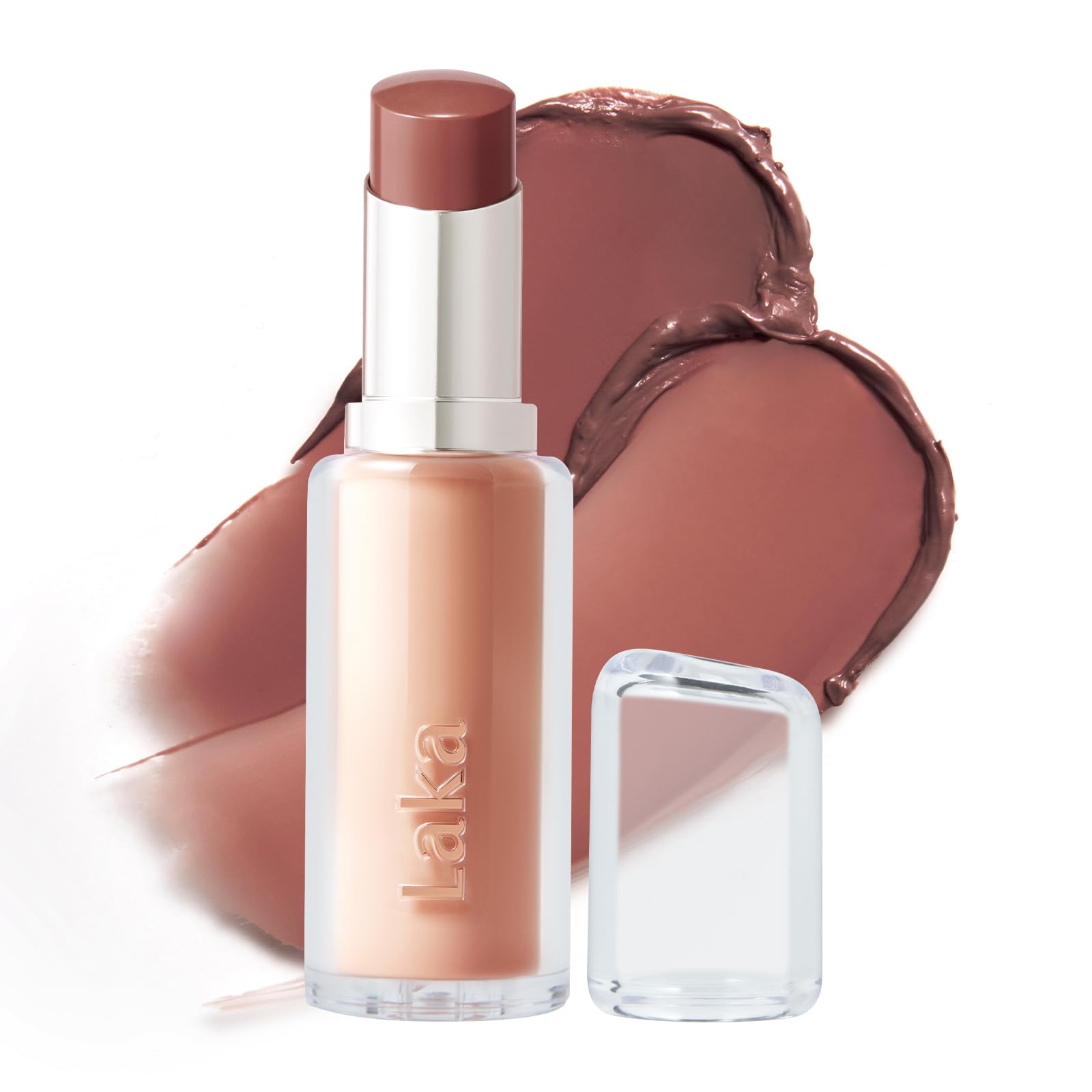 Laka 24HR Bonding Glow Lipstick, 3.7g/0.13oz., Long Lasting High-Shine Lipstick with Rich Color & Glassy Finish (#219 Fairy)