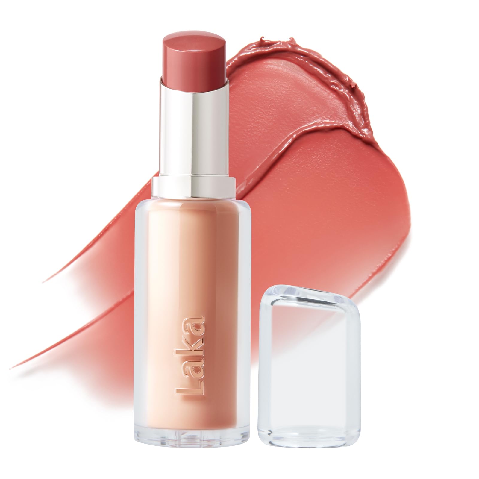 Laka 24HR Bonding Glow Lipstick, 3.7g/0.13oz., Long Lasting High-Shine Lipstick with Rich Color & Glassy Finish (#219 Fairy)
