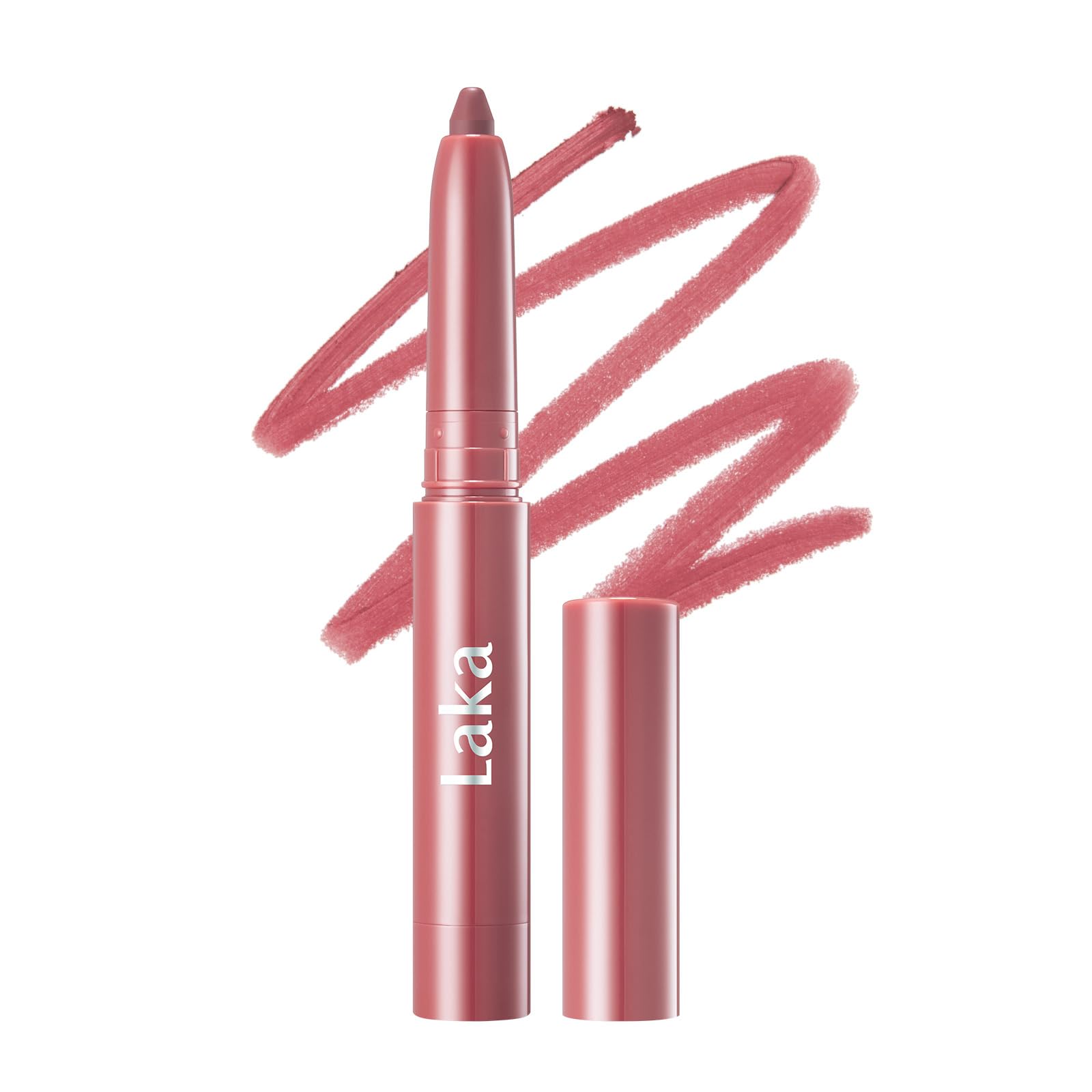 Laka Lip Liner, Pink Lip Liner, Rich Cream Glide Texture, Semi-Matte Finish for Shaping Lips, Smooth Application, K-Beauty​, Korean Makeup, 0.02oz, #02 Suede Pink
