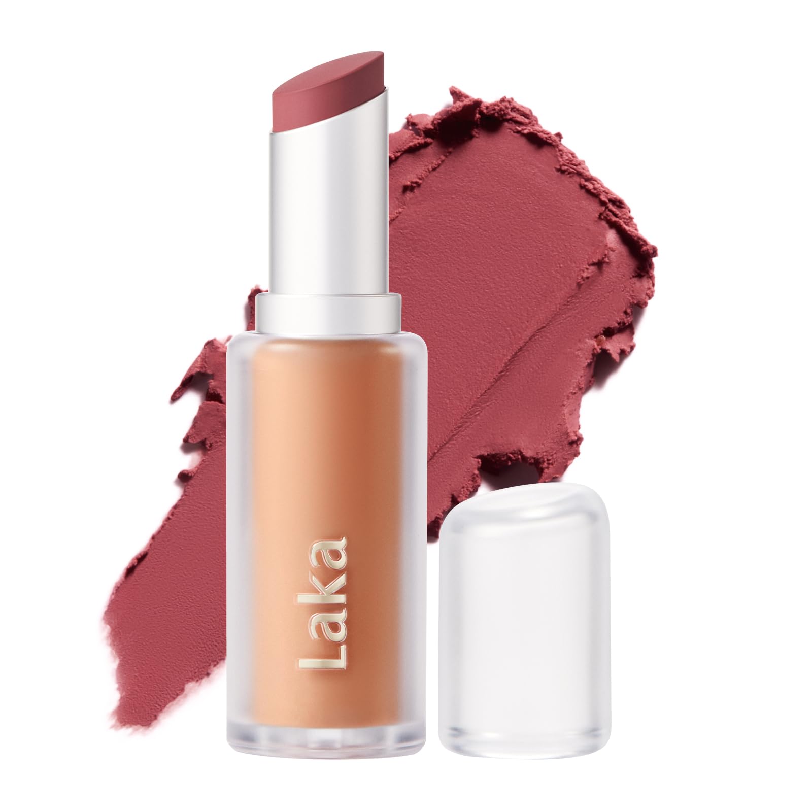 Laka Bulky Matte Lipstick, 4g/0.14oz., Long Wear, Non-Drying Lip Stain Stick with High Pigmentation, Voluminous Lips, K-Beauty (#401 Low Pink)
