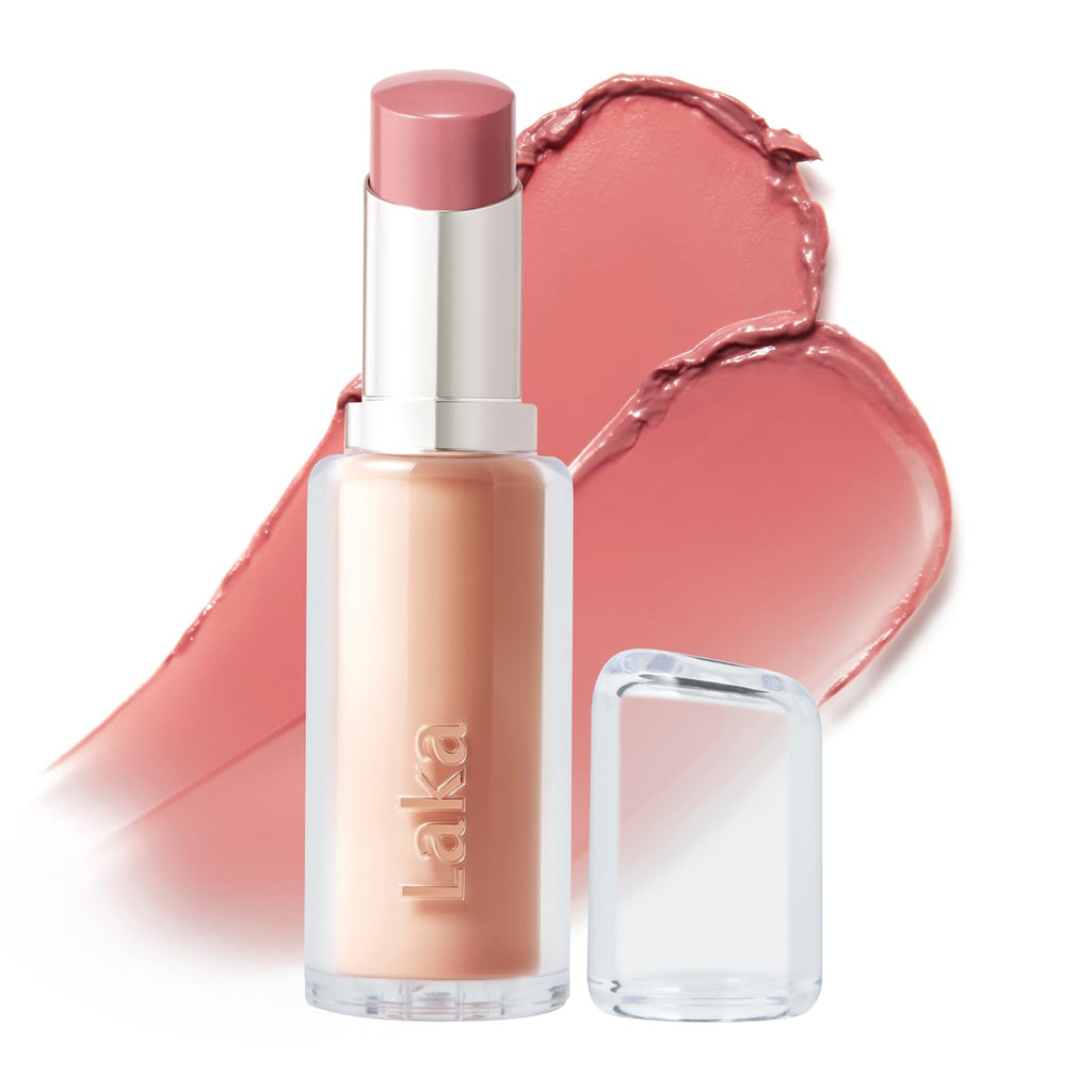 Laka 24HR Bonding Glow Lipstick, 3.7g/0.13oz., Long Lasting High-Shine Lipstick with Rich Color & Glassy Finish (#219 Fairy)