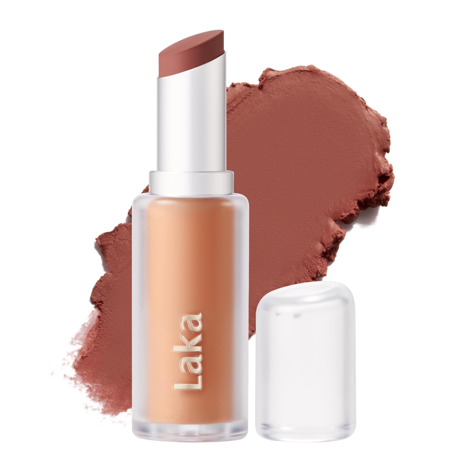 Laka Bulky Matte Lipstick, 4g/0.14oz., Long Wear, Non-Drying Lip Stain Stick with High Pigmentation, Voluminous Lips, K-Beauty (#401 Low Pink)