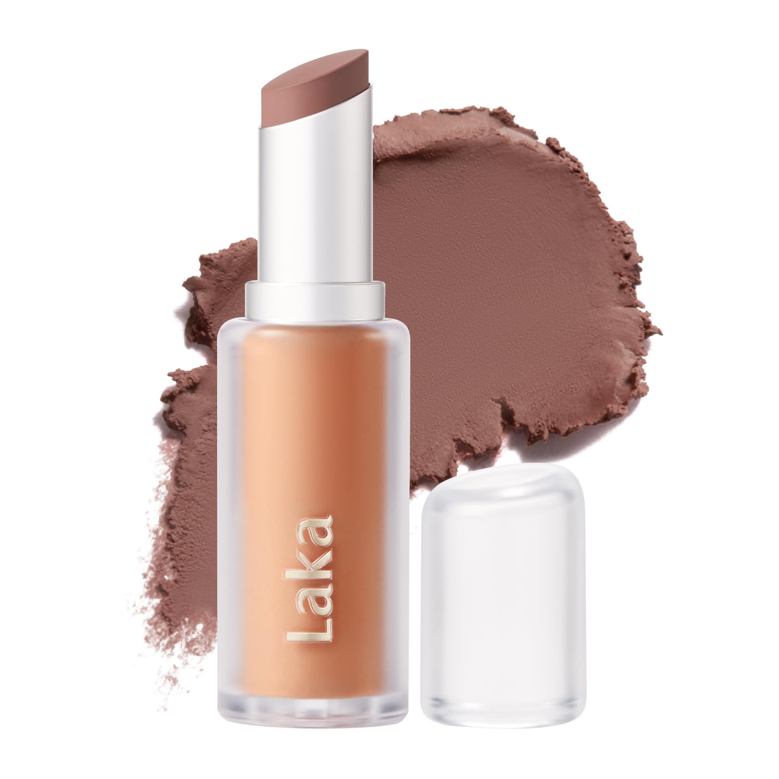 Laka Bulky Matte Lipstick, 4g/0.14oz., Long Wear, Non-Drying Lip Stain Stick with High Pigmentation, Voluminous Lips, K-Beauty (#401 Low Pink)
