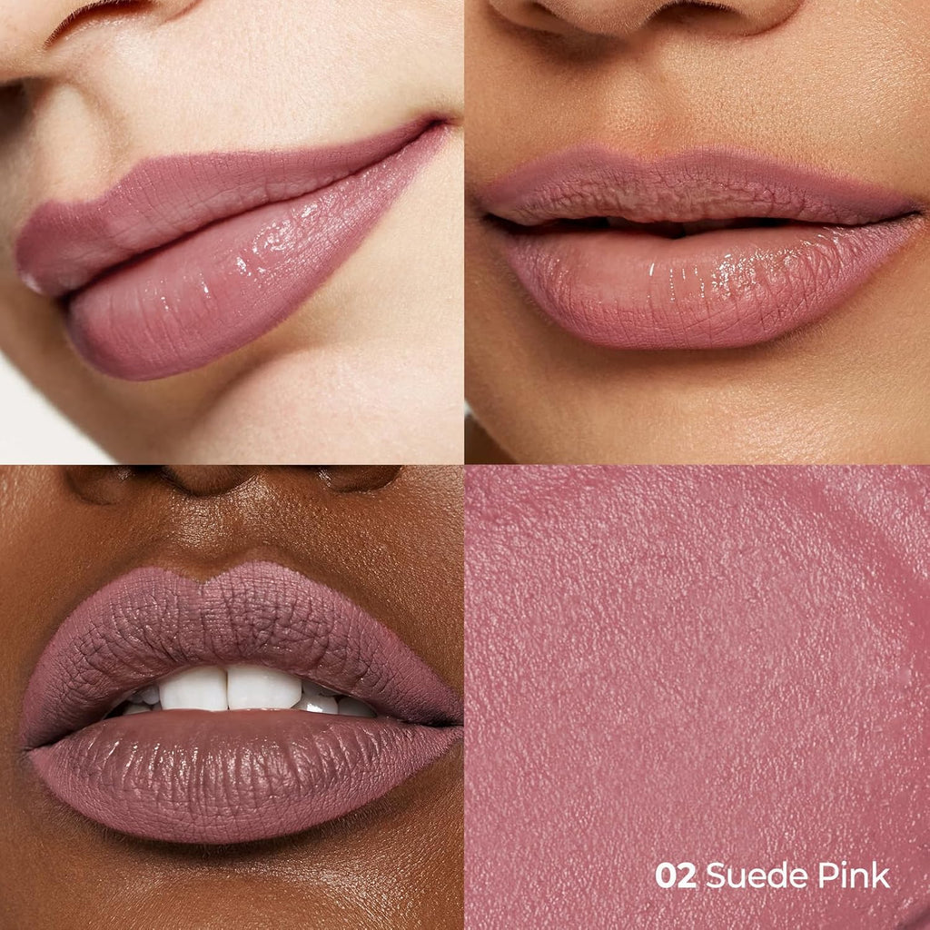 Laka Lip Liner, Pink Lip Liner, Rich Cream Glide Texture, Semi-Matte Finish for Shaping Lips, Smooth Application, K-Beauty​, Korean Makeup, 0.02oz, #02 Suede Pink